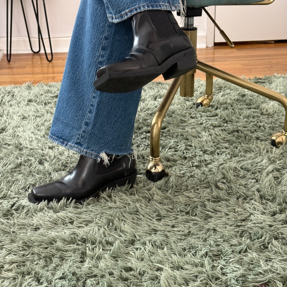 SOLD ON DEPOP | & Other Stories Black Ankle Cowboy Boots